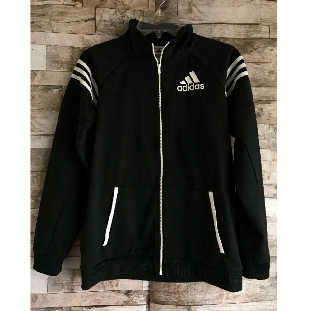 Adidas large black & white jacket